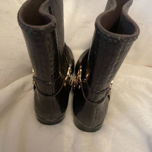 NWOT Michael Kors MK Logo Fulton Iconic Harness Equestrian Rain Boots size 6 - Picture 5 of 8